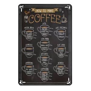 How to Make Coffee Metal Sign